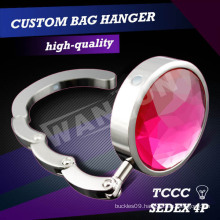 dia 45mm pink crystal bag holder hook